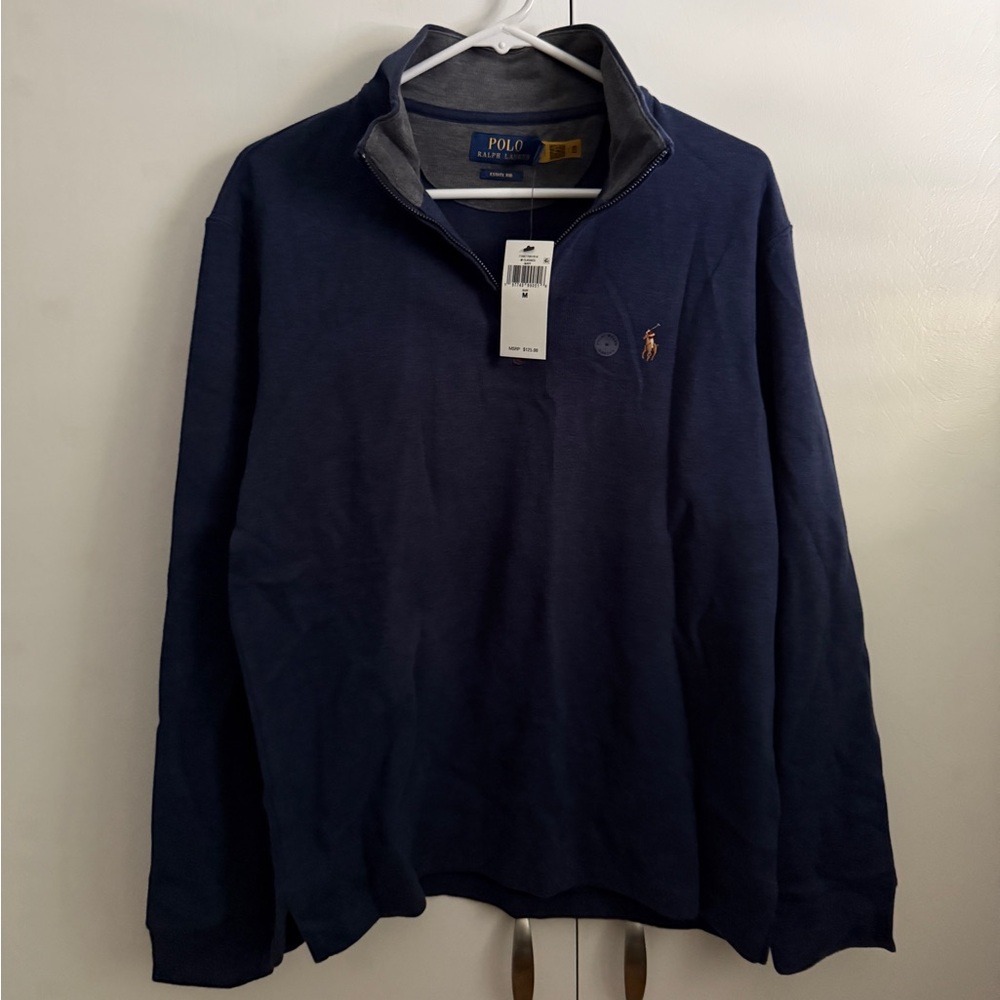 Polo by Ralph Lauren Navy 3/4 Zip Blue Men's Pull Over